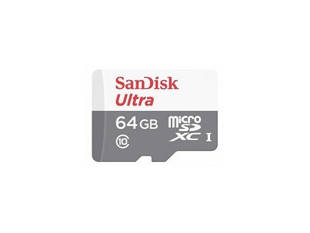 SanDisk Ultra - Tarjeta de memoria flash (adaptador microSDHC a SD Incluido) - 64 GB
